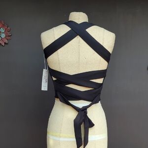 HALARA Stunning Black Wrap Top